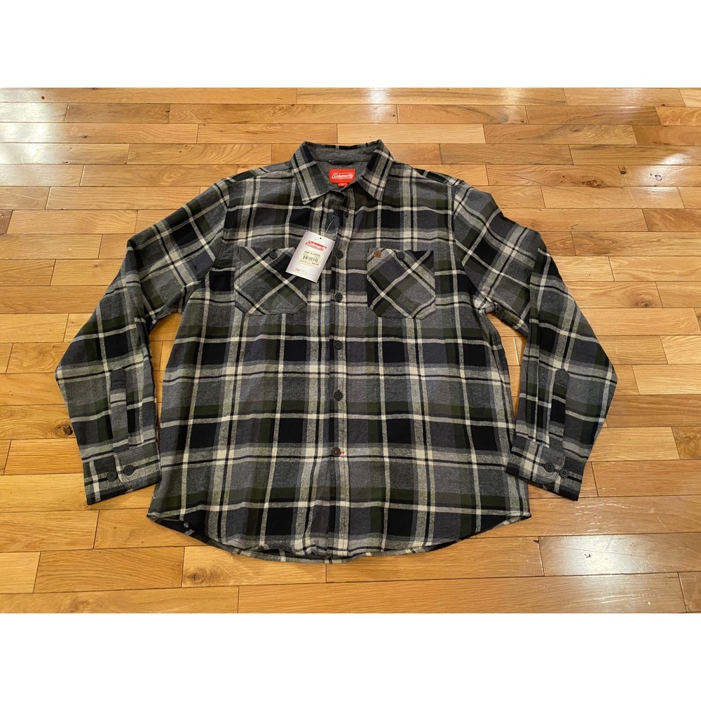 Coleman Men's‎ XL Long Sleeve Plaid Flannel Shirt Y2K Button Up Outdoor NWT